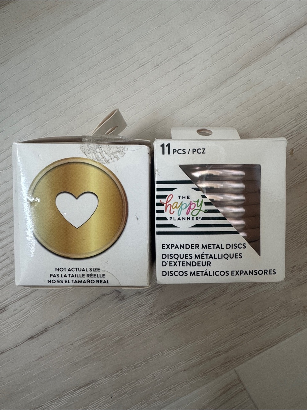 The Happy Planner Gold Discs and Rose Gold  Heart Discs - Picture 2 of 3